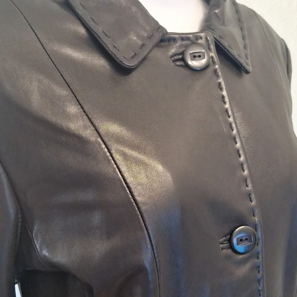 Jones New York Black lamb skin Jacket - Picture 7 of 13